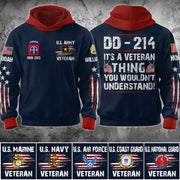 DD-214 It's A Veteran Thing You Wouldn't Understand Custom All Over Print Shirt Hoodie Gift For US Veteran H2511
