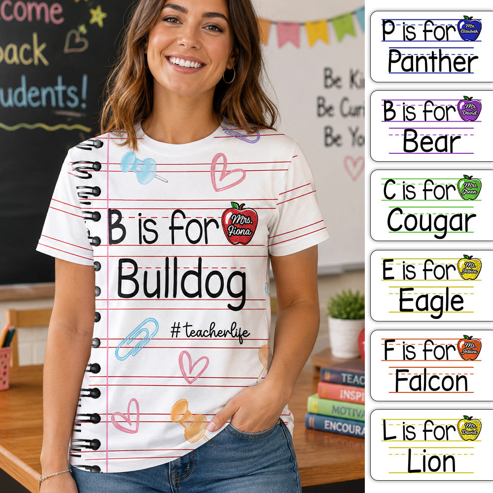 Back To School Shirt - Custom Mascot Name For Teacher Educator NA04 Hv01