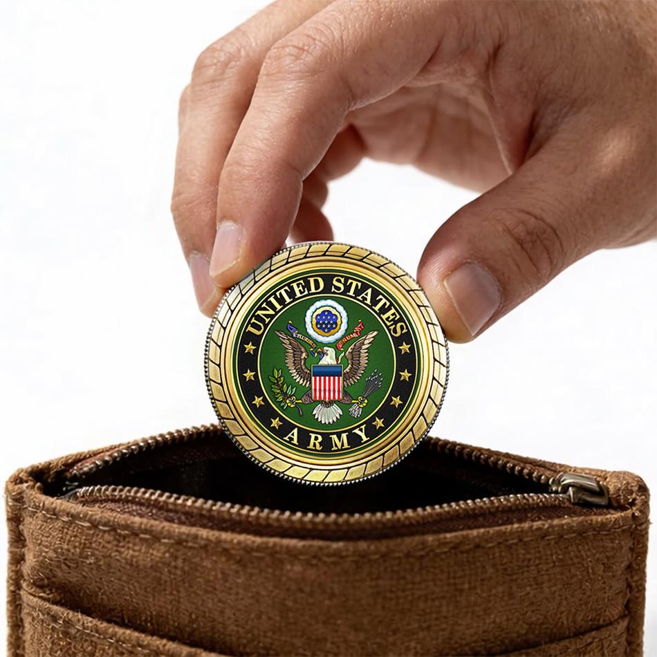 Personalized Division Rank Veteran Challenge Coin Gift for US Military Veteran, Commemorative Coin For Veterans H2511 Trna