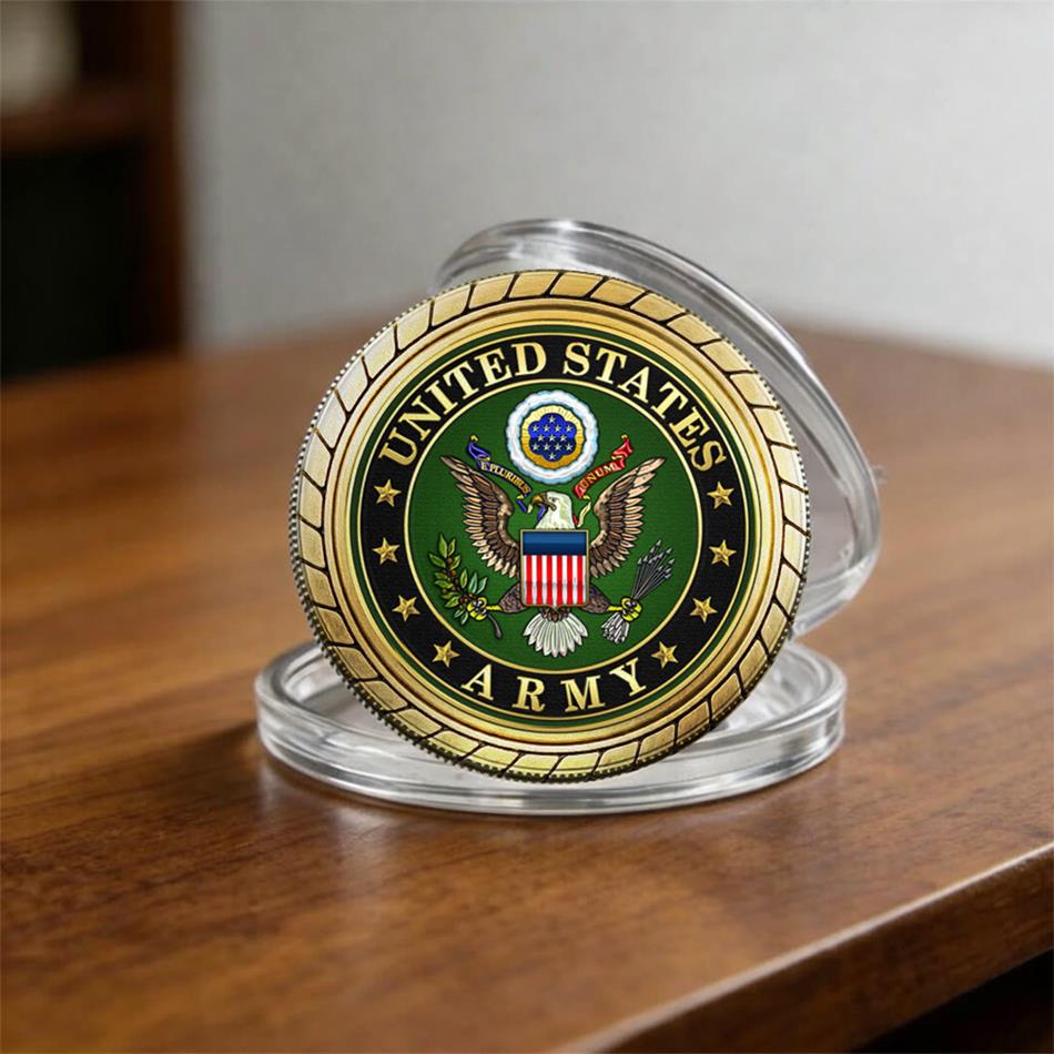 Personalized Division Rank Veteran Challenge Coin Gift for US Military Veteran, Commemorative Coin For Veterans H2511 Trna