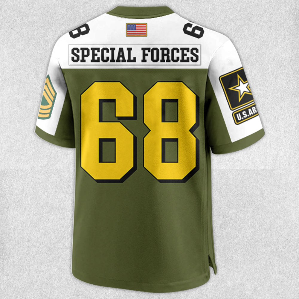Limited Football Jersey Custom For US Military Veteran Dad Grandpa H2511