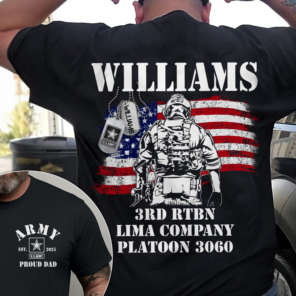 Proud Army Military Mom Dad Custom Shirt For Military Family Member Soldier Graduration Shirt H2511 Trna