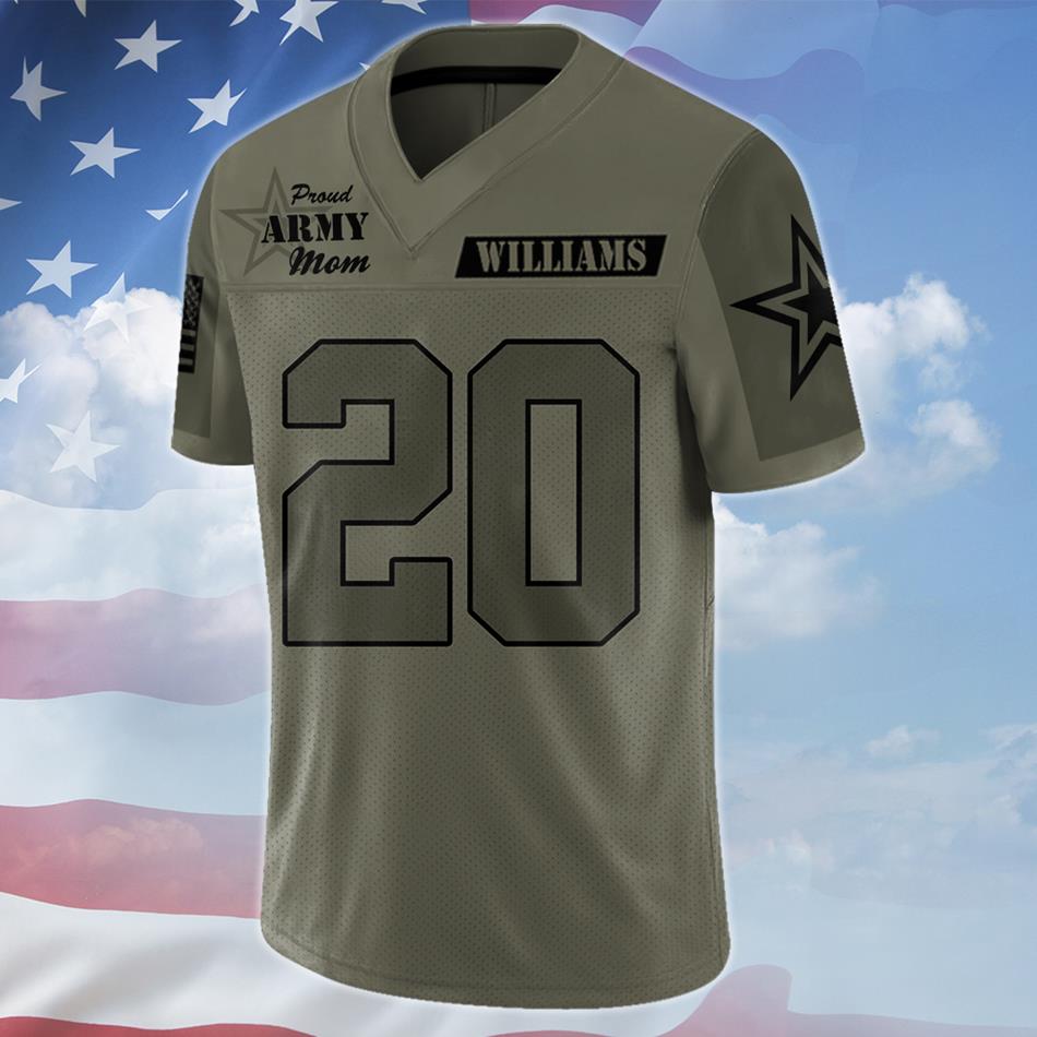 Proud Army Mom Dad Personalized Jersey Football For Military Family Shirt Gift Graduation Jersey H2511