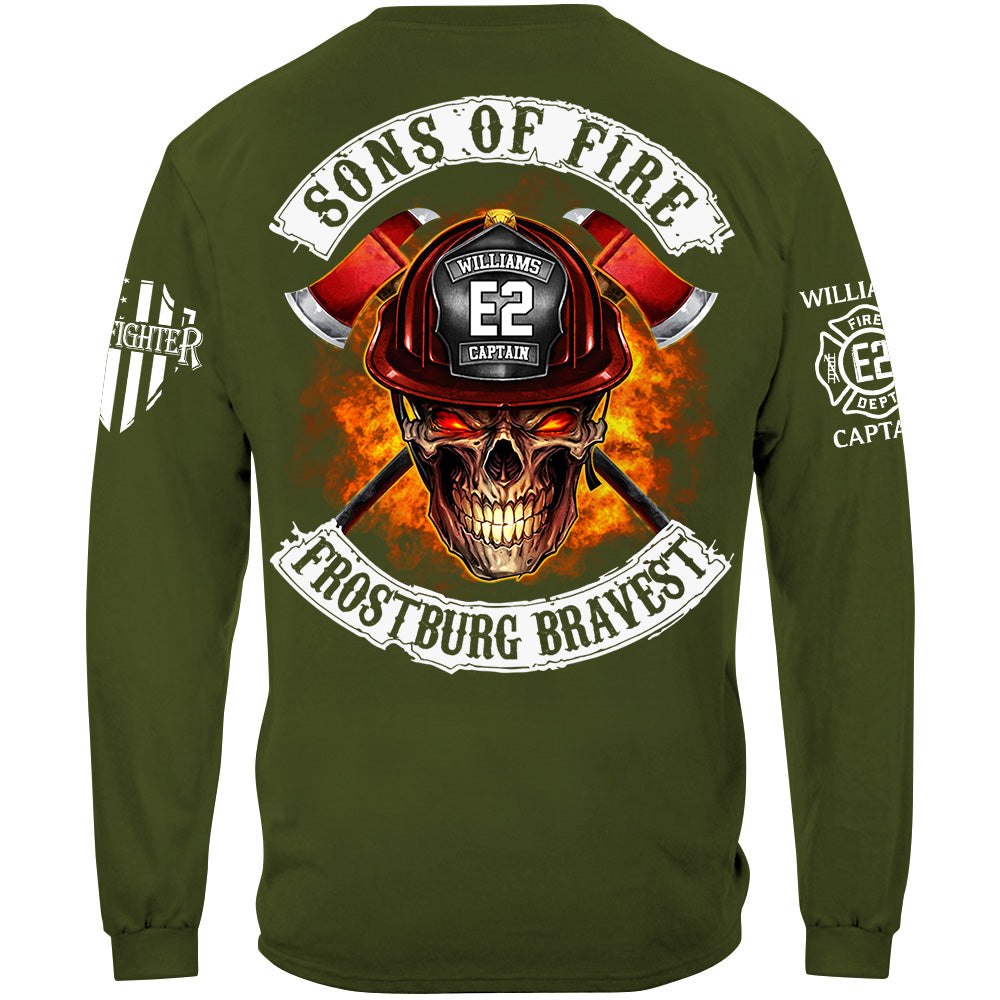 Sons Of Fire Custom Shirt For Firefighters Fireman Shirt H2511