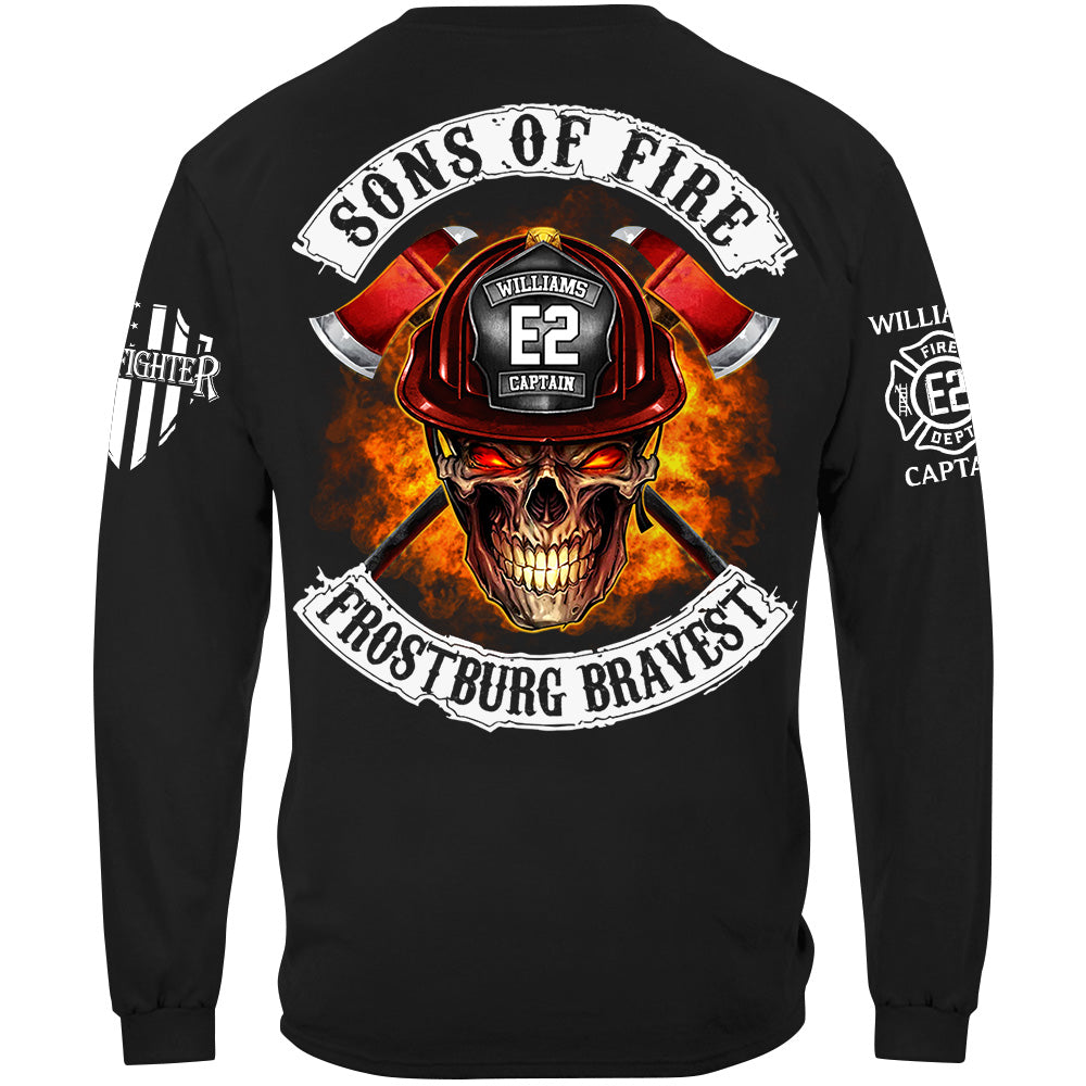 Sons Of Fire Custom Shirt For Firefighters Fireman Shirt H2511