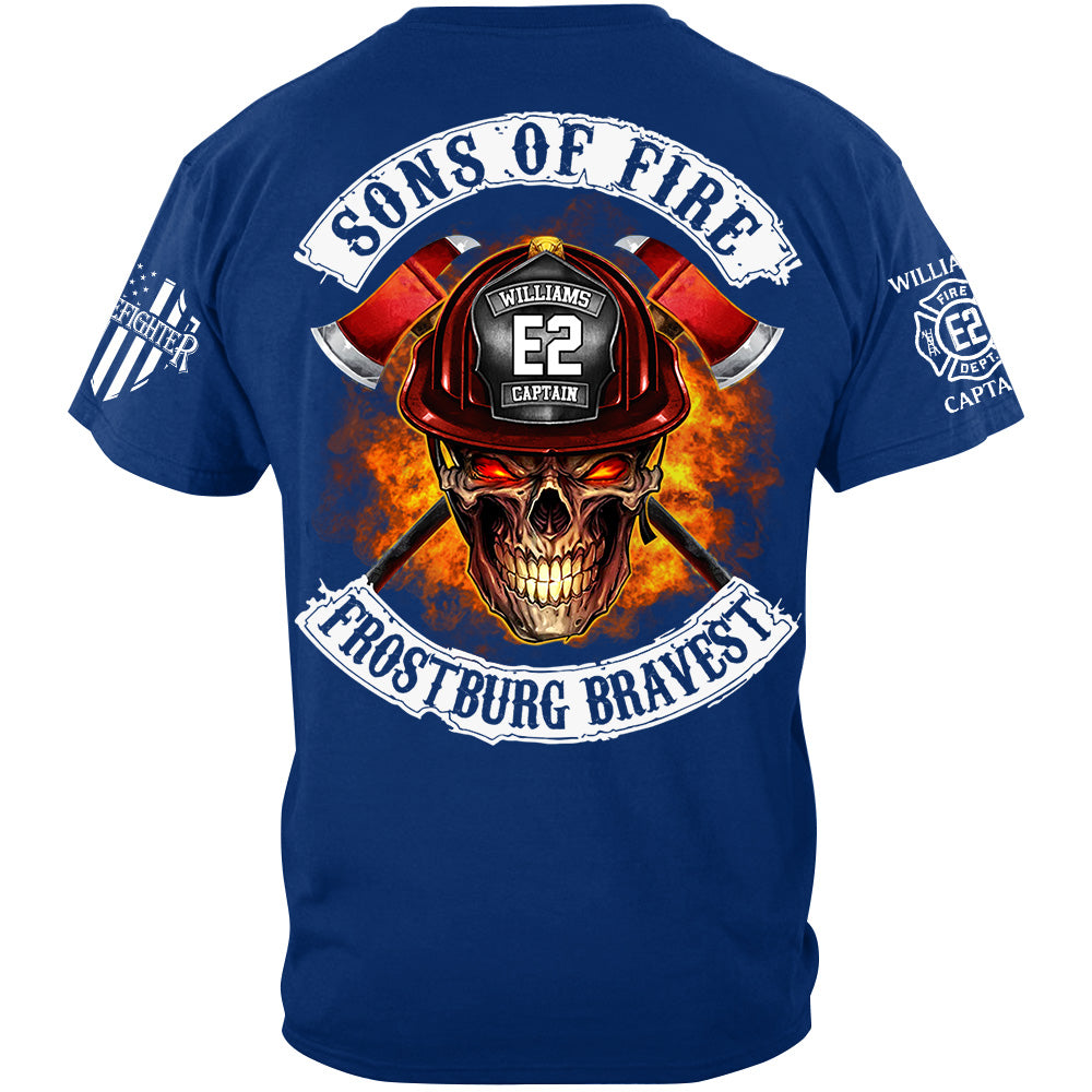 Sons Of Fire Custom Shirt For Firefighters Fireman Shirt H2511