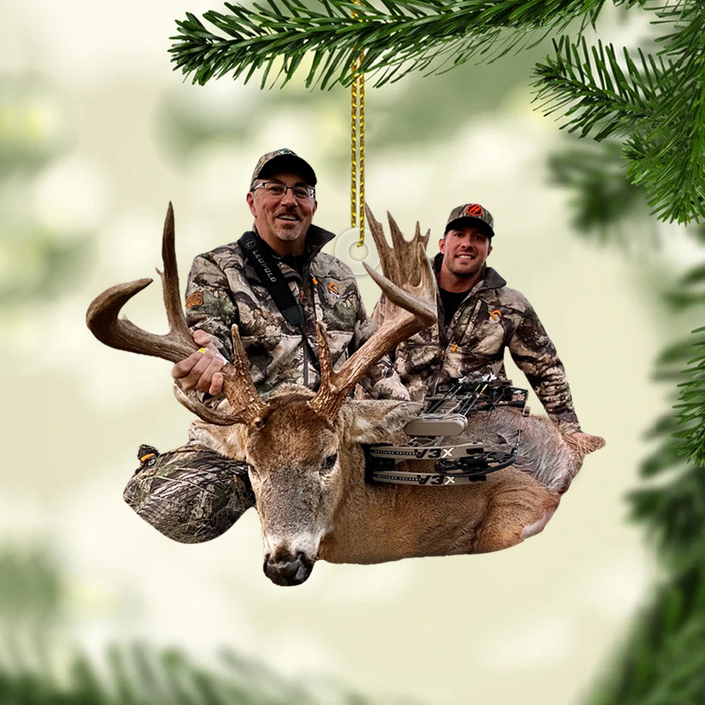 Happy Hunting Moment Bowhunting Christmas Ornament - Personalized Ornament Gifts For Hunting Lovers H2511