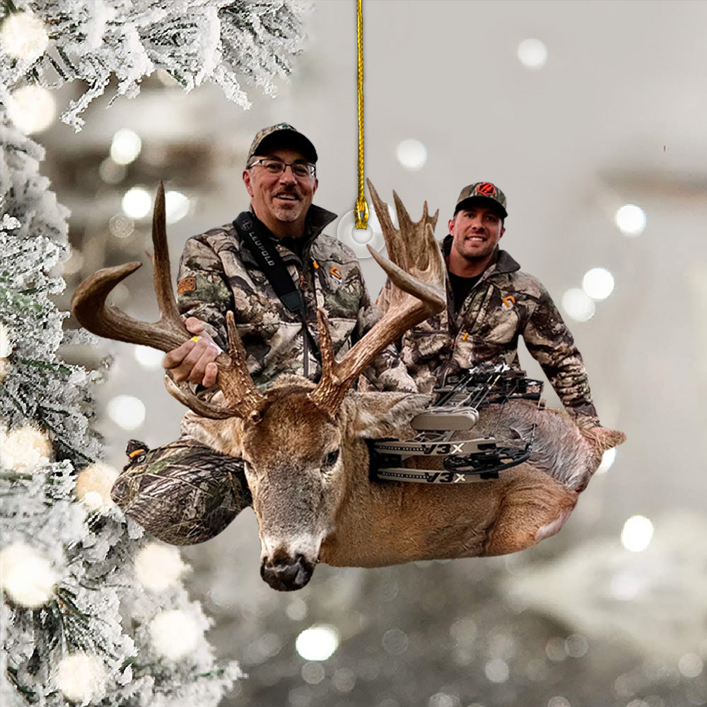 Happy Hunting Moment Bowhunting Christmas Ornament - Personalized Ornament Gifts For Hunting Lovers H2511