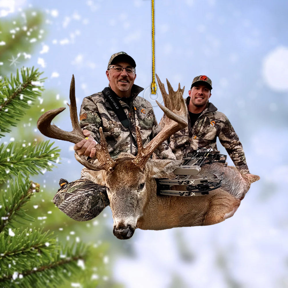Happy Hunting Moment Bowhunting Christmas Ornament - Personalized Ornament Gifts For Hunting Lovers H2511
