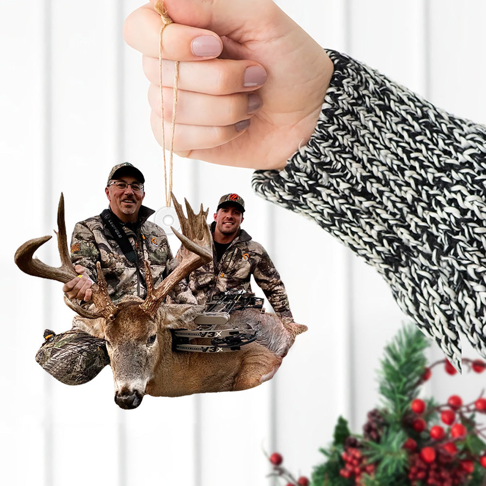 Happy Hunting Moment Bowhunting Christmas Ornament - Personalized Ornament Gifts For Hunting Lovers H2511