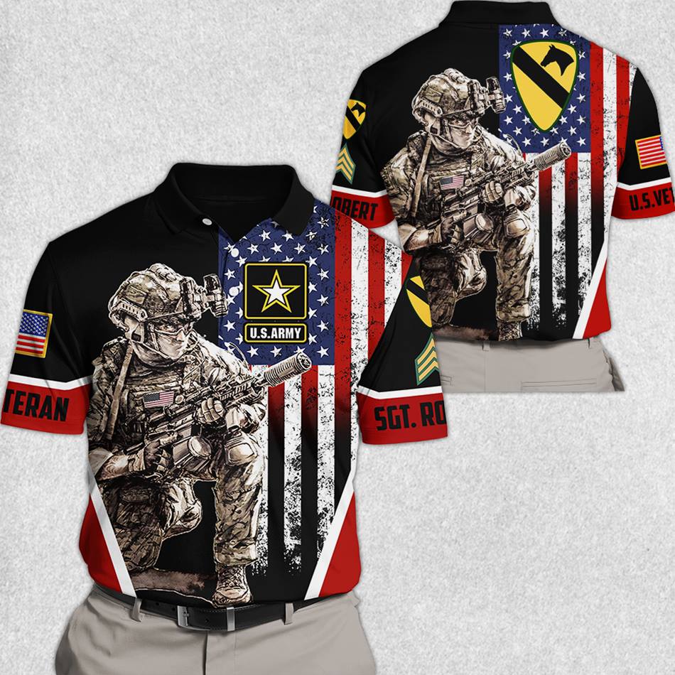 Custom All Over Print Shirt Hoodie Gift For Soldier Veteran Personalized All Branches Division H2511