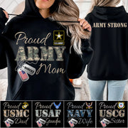 Proud Army Mom Dad Sister Grandma Grandma Military Family Graduationn Day Shirt Custom All Military Branches Shirt  H2511 Trna