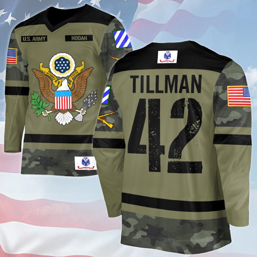 Personalized Hockey Football Military Shirt Gift For Veteran Soldier H2511 Trna