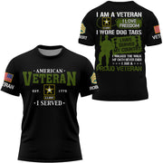 American Veteran I Served Custom All Over Print Shirt For Soldiers Veteran Available To All Military Branches H2511 Do99