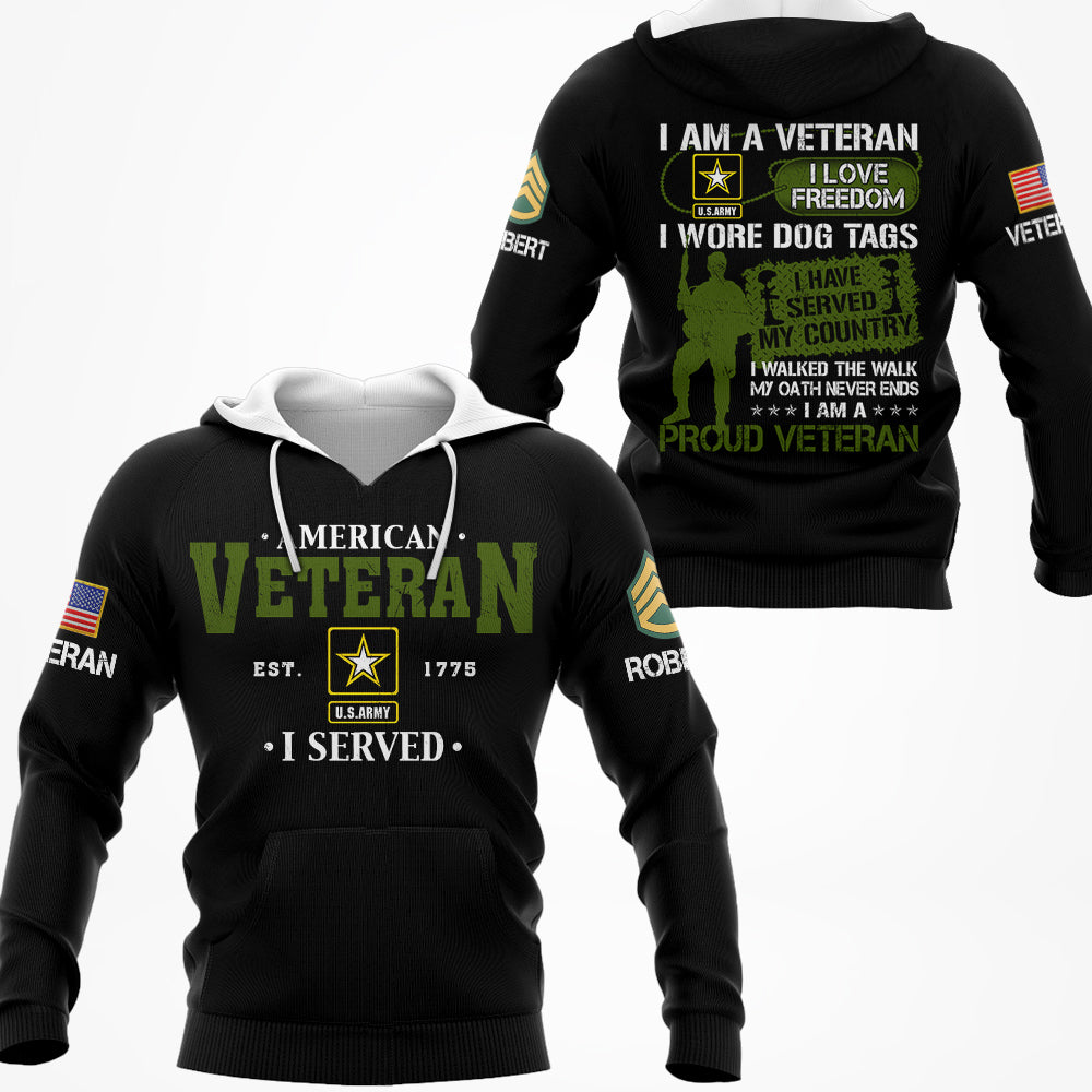 American Veteran I Served Custom All Over Print Shirt For Soldiers Veteran Available To All Military Branches H2511 Do99