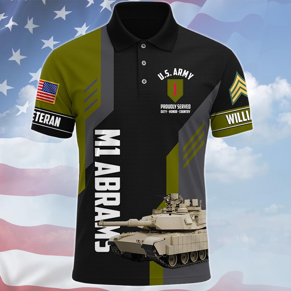 Personalized Military Veteran Equipment All Over Print Shirt Polo Custom Vehicle, Aircraft, Naval Vessels Gift For Veteran H2511 Trna