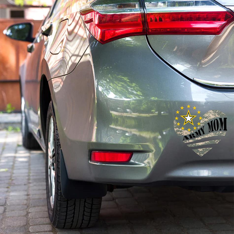 Proud Army Mom Camouflage Heart Custom Car Decal For Military Family Mom Dad Proud Car Sticker H2511 Trna