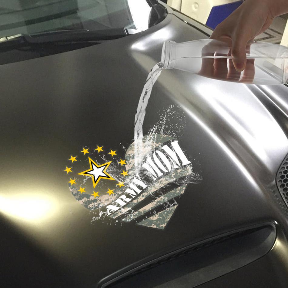 Proud Army Mom Camouflage Heart Custom Car Decal For Military Family Mom Dad Proud Car Sticker H2511 Trna