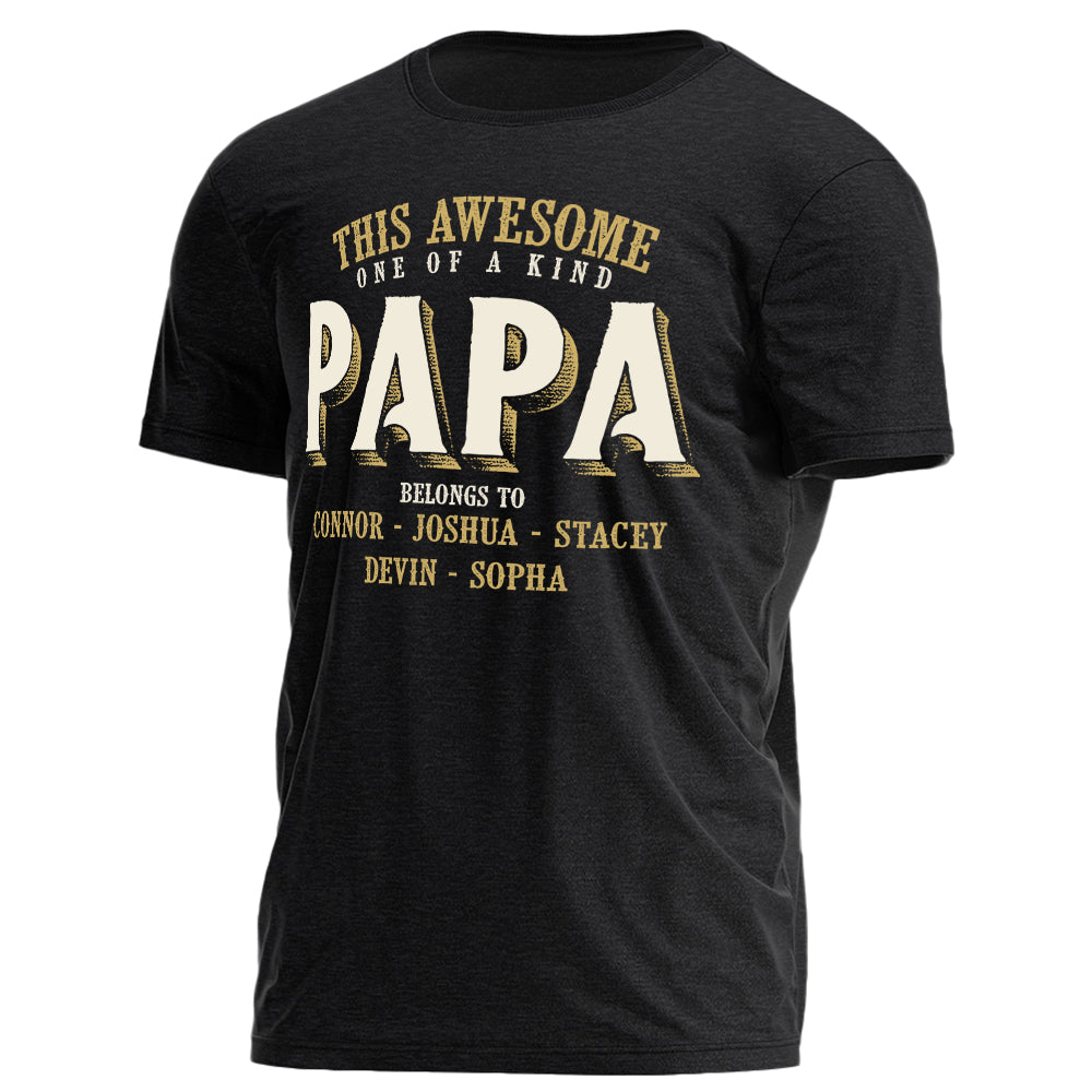 This Awesome One Of A Kind Grandpa Personalized Shirt For Grandpa Custom Nickname Kids Name Father Day Gift H2511