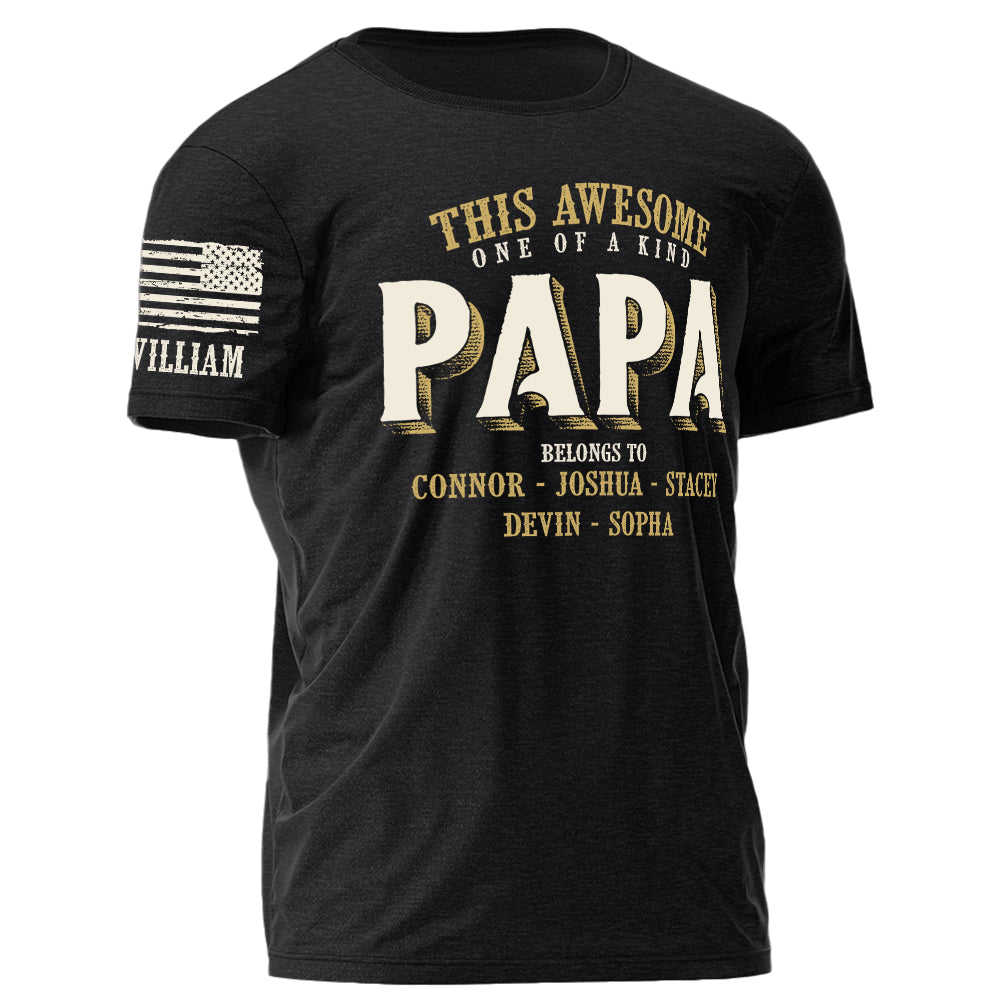 This Awesome One Of A Kind Grandpa Personalized Shirt For Grandpa Custom Nickname Kids Name Father Day Gift H2511