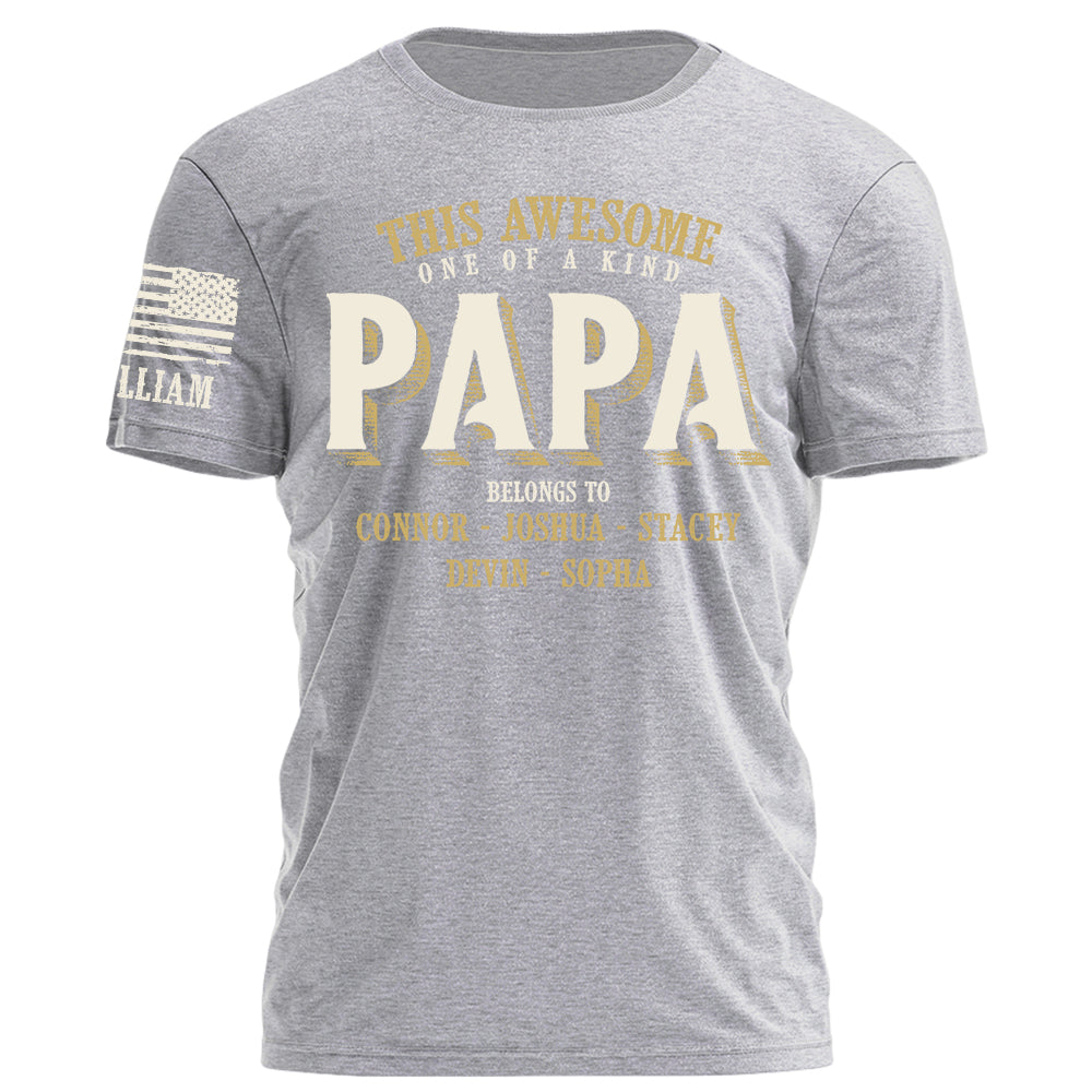 This Awesome One Of A Kind Grandpa Personalized Shirt For Grandpa Custom Nickname Kids Name Father Day Gift H2511