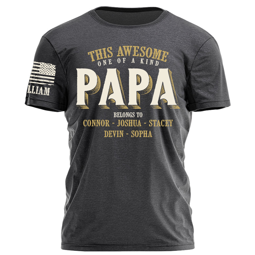 This Awesome One Of A Kind Grandpa Personalized Shirt For Grandpa Custom Nickname Kids Name Father Day Gift H2511