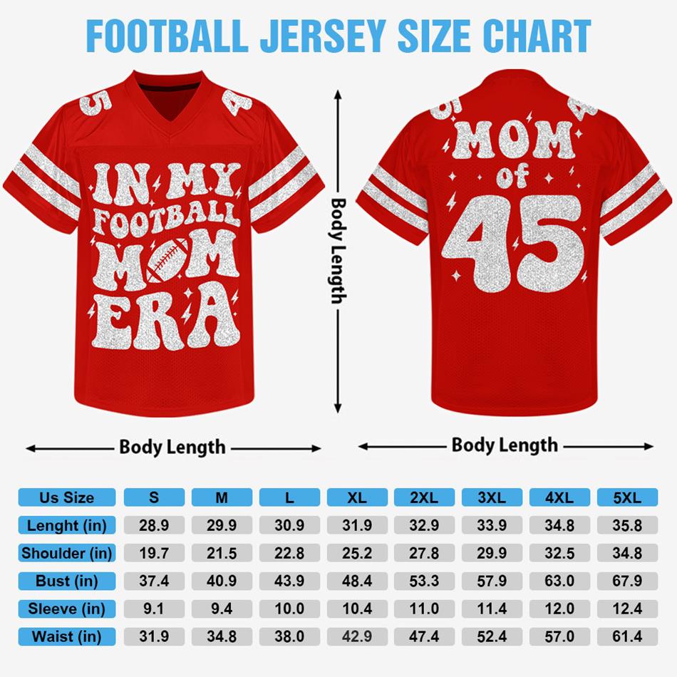 In My Football Mom Era Mom Of Player Number Custom Football Jersey For Football Mom Sister Wife Grandma Game Day Jersey H2511 Trna