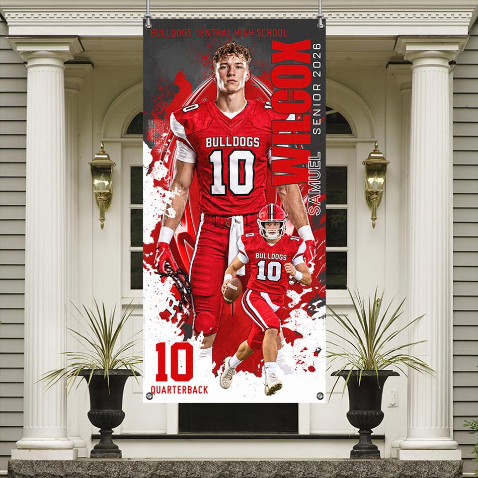 Custom Football Banner Gift For Players Football Lovers Gameday Cheering Banner H2511 Trna