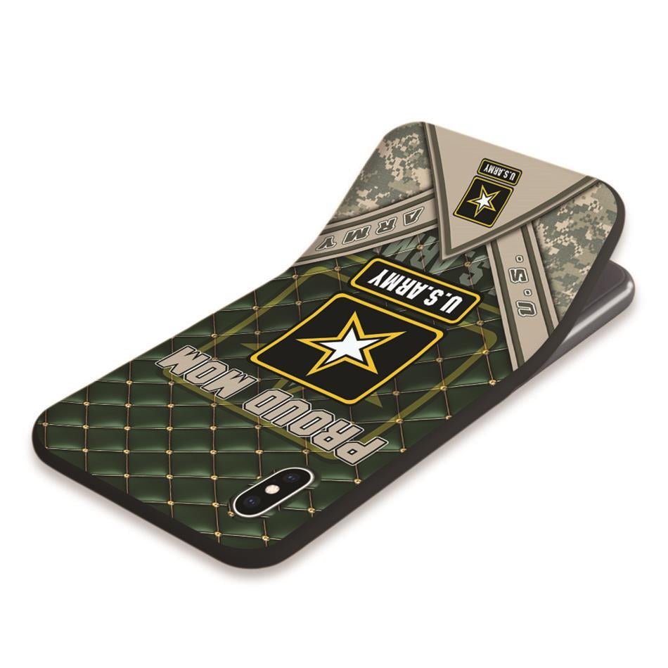 Proud Mom Of A US Soldier Custom Phone Case For Army Mom Dad Wife Sister Military Family Members Phone Case Gift H2511 Trna