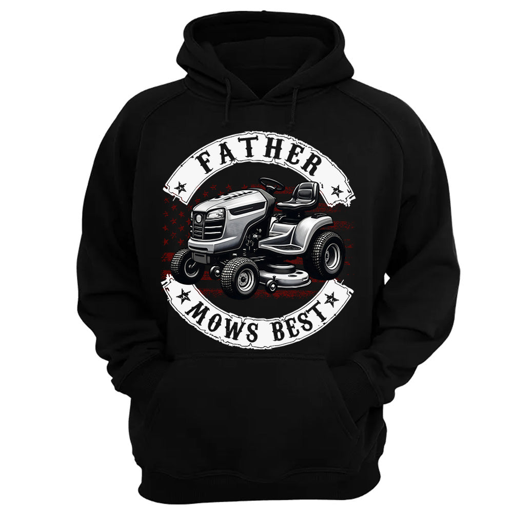 Father Mows Best Shirt, Personalized Funny Lawn Mowing Dad Shirt, Gift Idea For Father’s Day, Dad Joke T-Shirt, Yard Work Humor Tee for Dad MI209 VH01