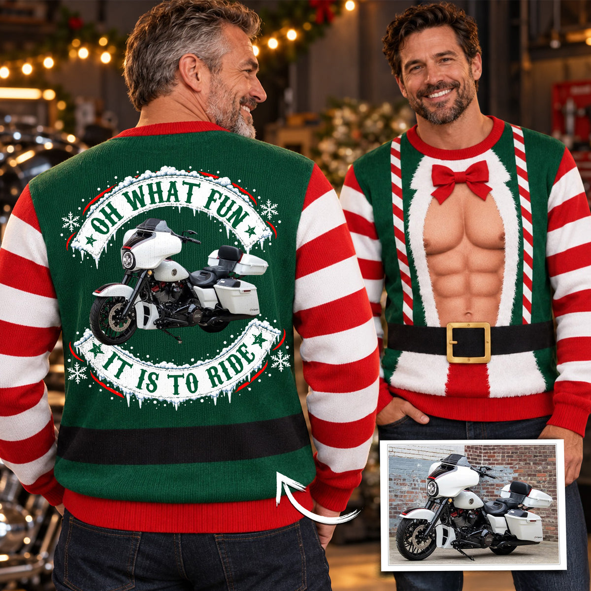 Oh What Fun It Is To Ride - Funny Biker All Over Print Shirts - Matching Biker Couple 3D Shirts - Gift For Motorcycle Lover A2110 Hv01 TL06