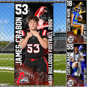 Custom American Football Senior Banner Gift For Football Gameday Football Lovers Banner H2511 Trna