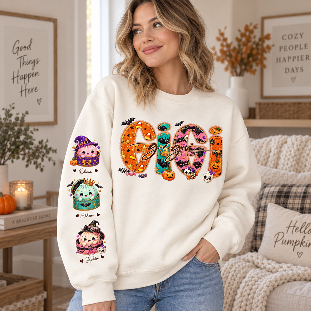 Custom Gigi Mimi Nana Mama Little Dumpling Shirt, Trendy Halloween Sweatshirt L0411 Hv01