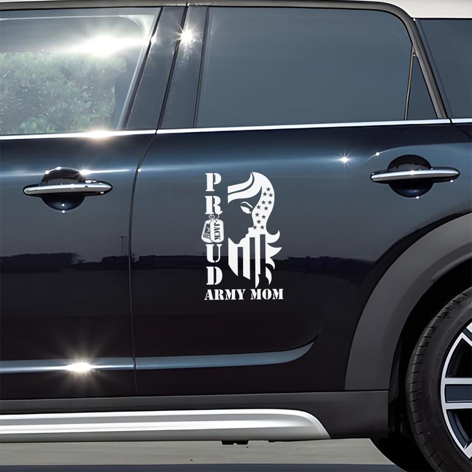 Proud Army Mom Wife Sister Grandma Custom Car Decal Gift For Military Family Members H2511