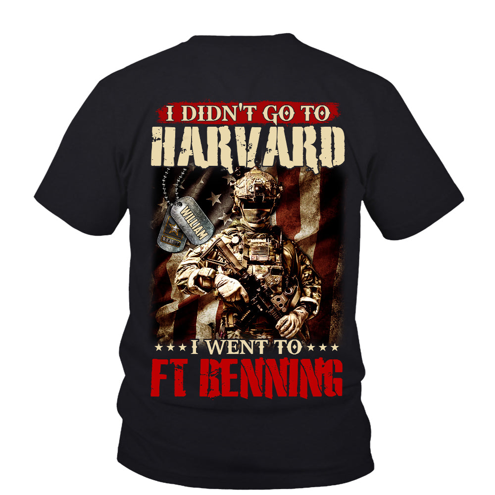 I Didn't Go To Harvard I Went To Military Base Vintage Personalized Shirt For Veterans H2511