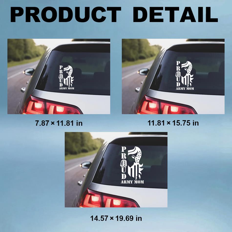 Proud Army Mom Wife Sister Grandma Custom Car Decal Gift For Military Family Members H2511