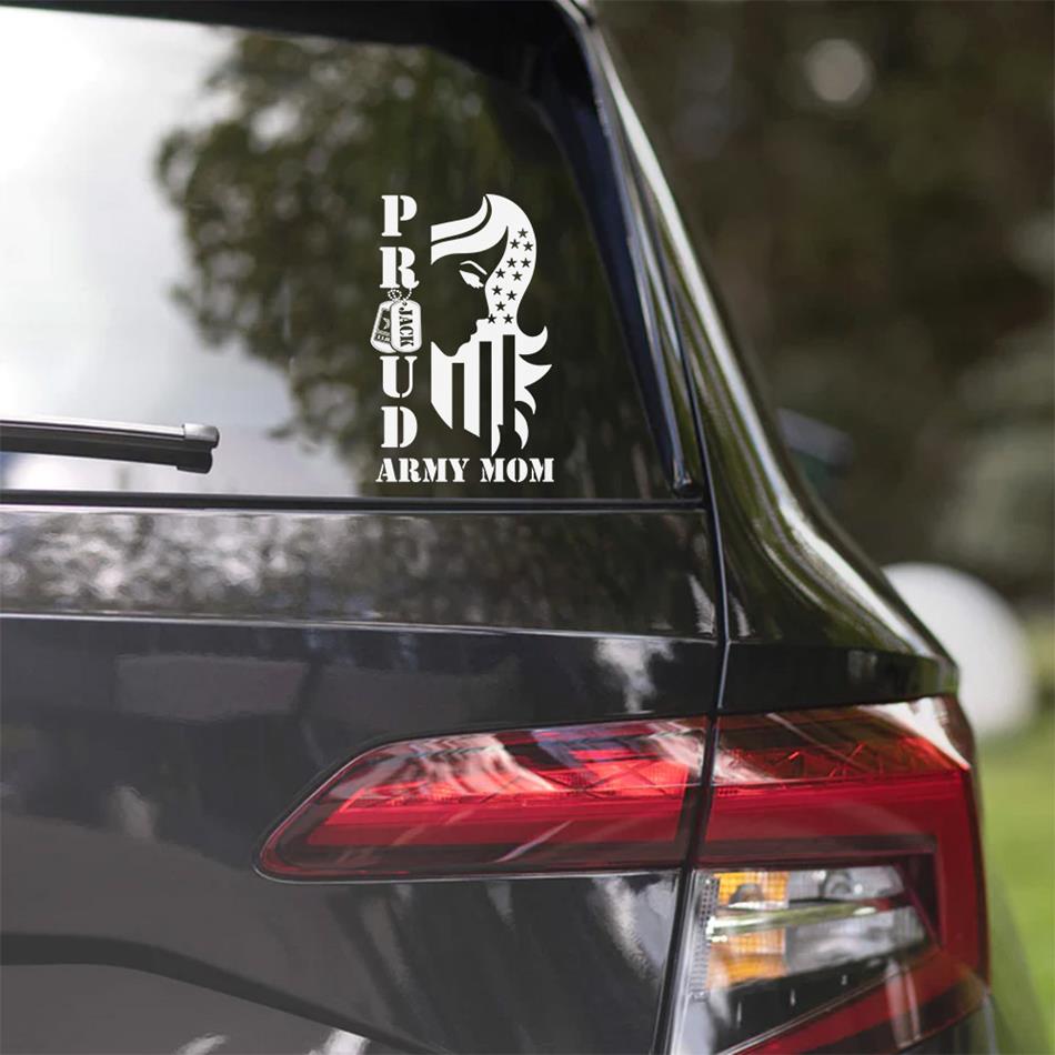 Proud Army Mom Wife Sister Grandma Custom Car Decal Gift For Military Family Members H2511