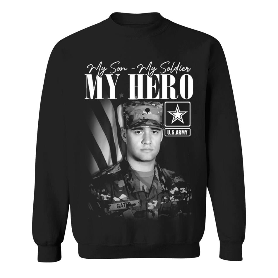 My Son My Soldier My Hero - Washed Tee Retro Bootleg Shirt For Proud Military Mom Dad Sister Family Member Proud Shirt H2511