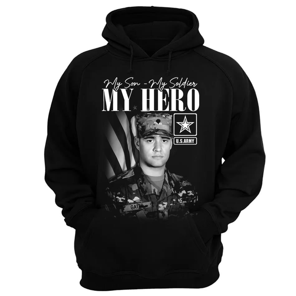 My Son My Soldier My Hero - Washed Tee Retro Bootleg Shirt For Proud Military Mom Dad Sister Family Member Proud Shirt H2511