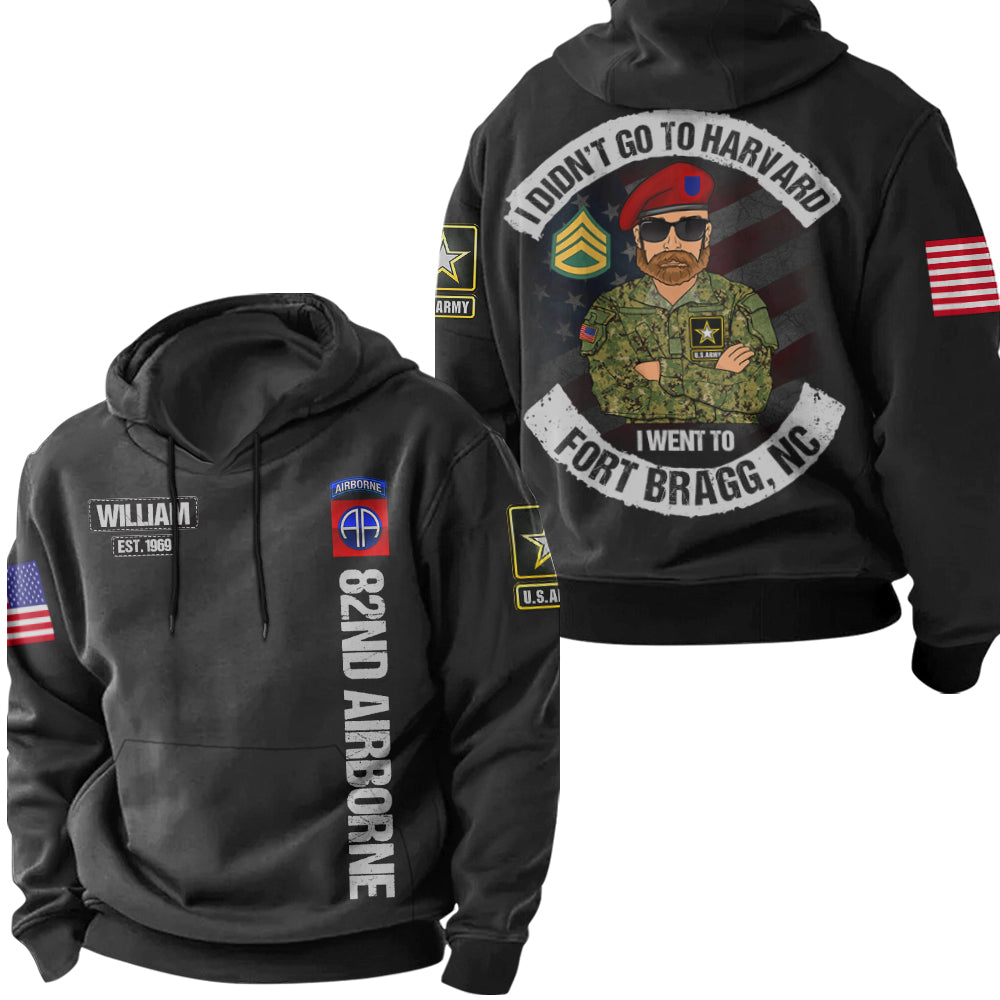 Custom Military Training Base I Didn't Go To Harvard I Went To Military School Personalized All Over Print Shirt For Veteran H2511