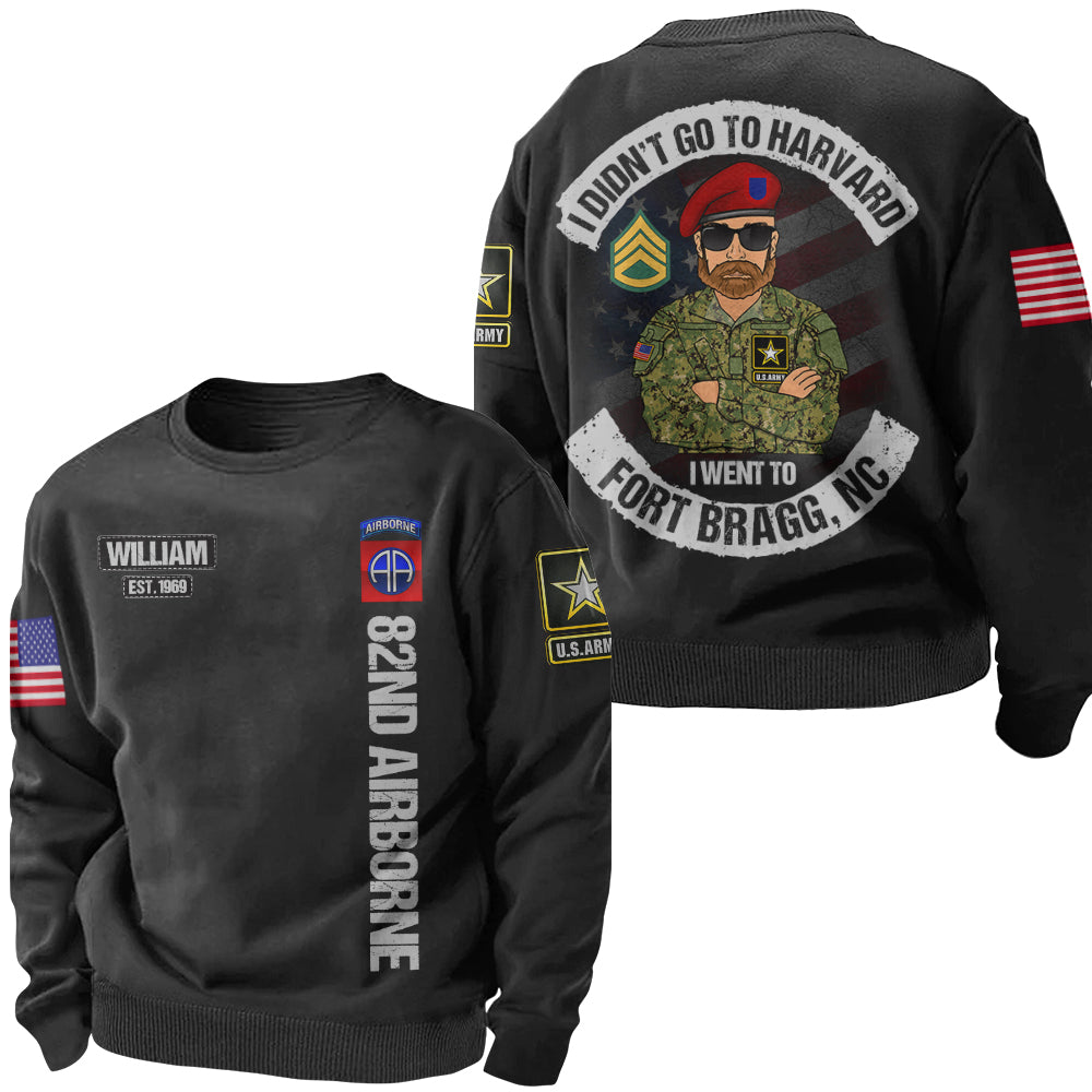 Custom Military Training Base I Didn't Go To Harvard I Went To Military School Personalized All Over Print Shirt For Veteran H2511