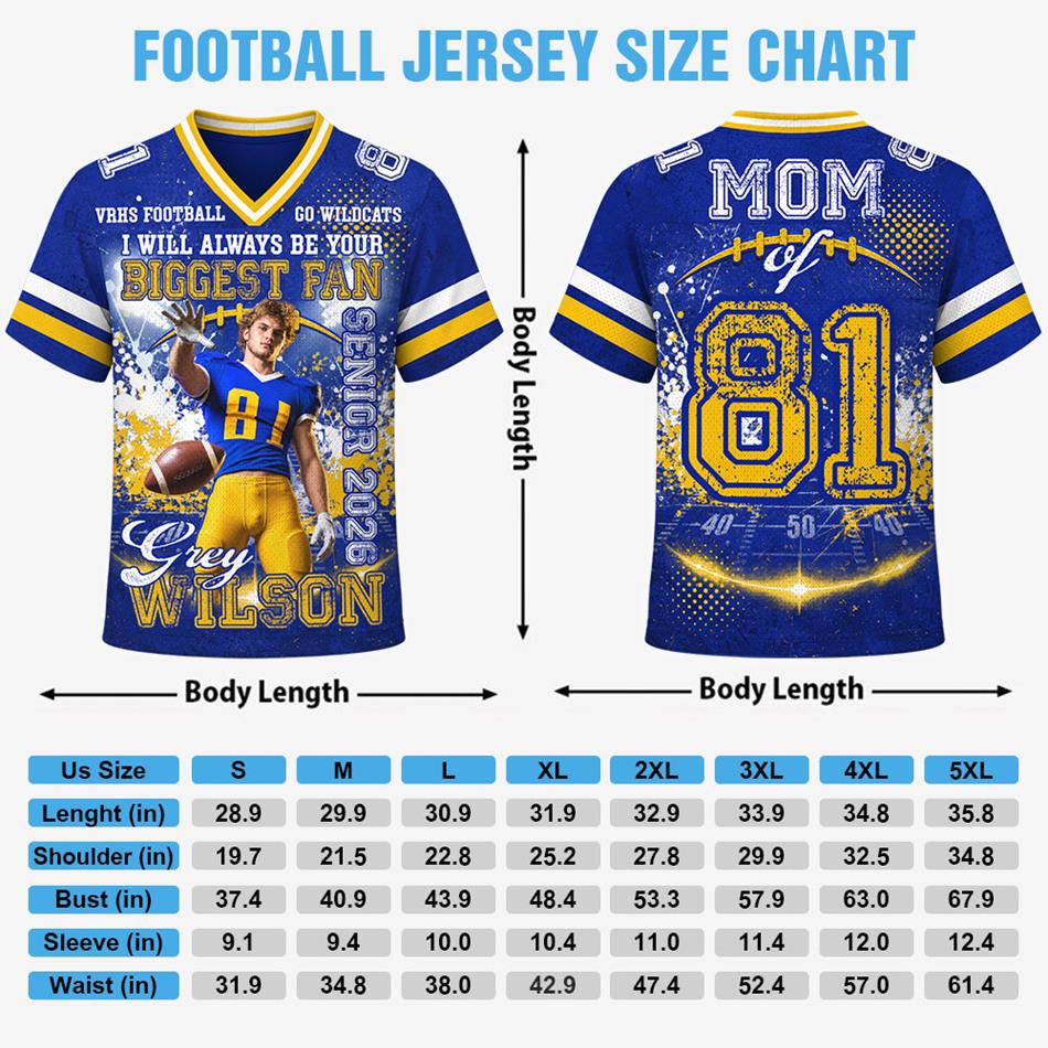 Unique Jersey I Will Always Be Your Biggest Fan Senior 2026 Custom Player Photo Football Jersey Gift For Football Mom Dad Gameday Jersey H2511 Trna