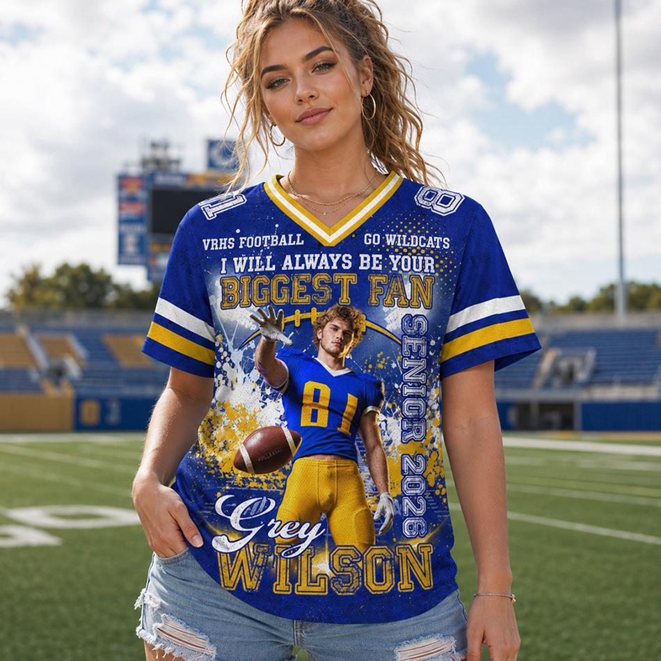 Unique Jersey I Will Always Be Your Biggest Fan Senior 2026 Custom Player Photo Football Jersey Gift For Football Mom Dad Gameday Jersey H2511 Trna