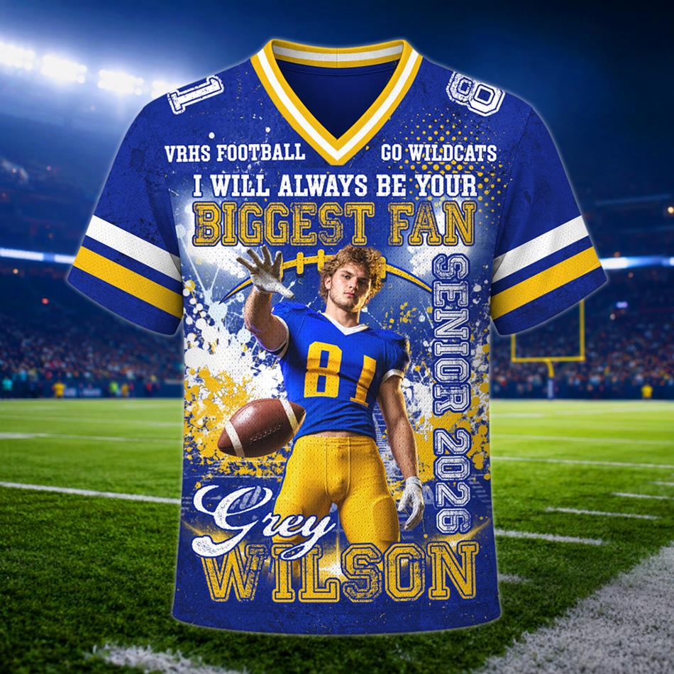 Unique Jersey I Will Always Be Your Biggest Fan Senior 2026 Custom Player Photo Football Jersey Gift For Football Mom Dad Gameday Jersey H2511 Trna