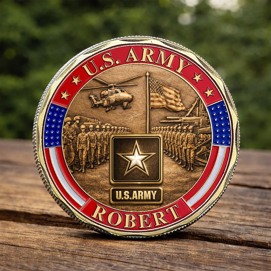 Oath of Enlistment Challenge Coin for Soldiers Veterans Custom Gift For Veteran Dad Grandpa H2511 Trna