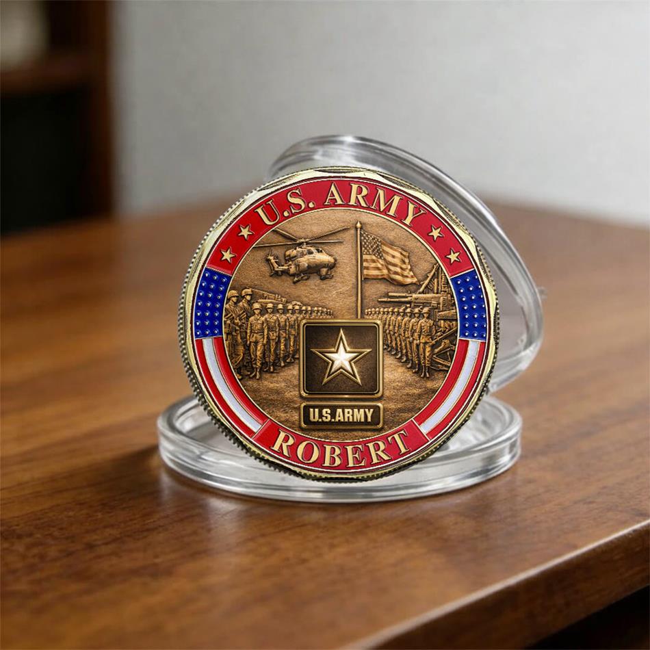 Oath of Enlistment Challenge Coin for Soldiers Veterans Custom Gift For Veteran Dad Grandpa H2511 Trna
