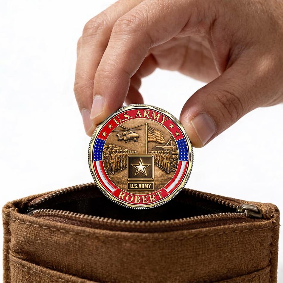 Oath of Enlistment Challenge Coin for Soldiers Veterans Custom Gift For Veteran Dad Grandpa H2511 Trna