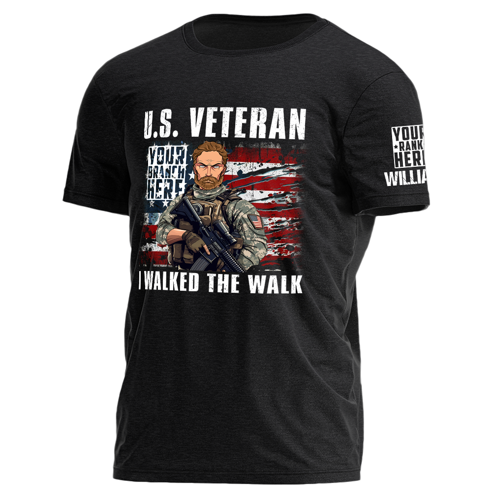 U.S. Veteran I Walked The Walk Personalized Shirt For Veteran H2511