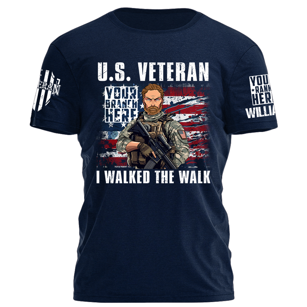 U.S. Veteran I Walked The Walk Personalized Shirt For Veteran H2511