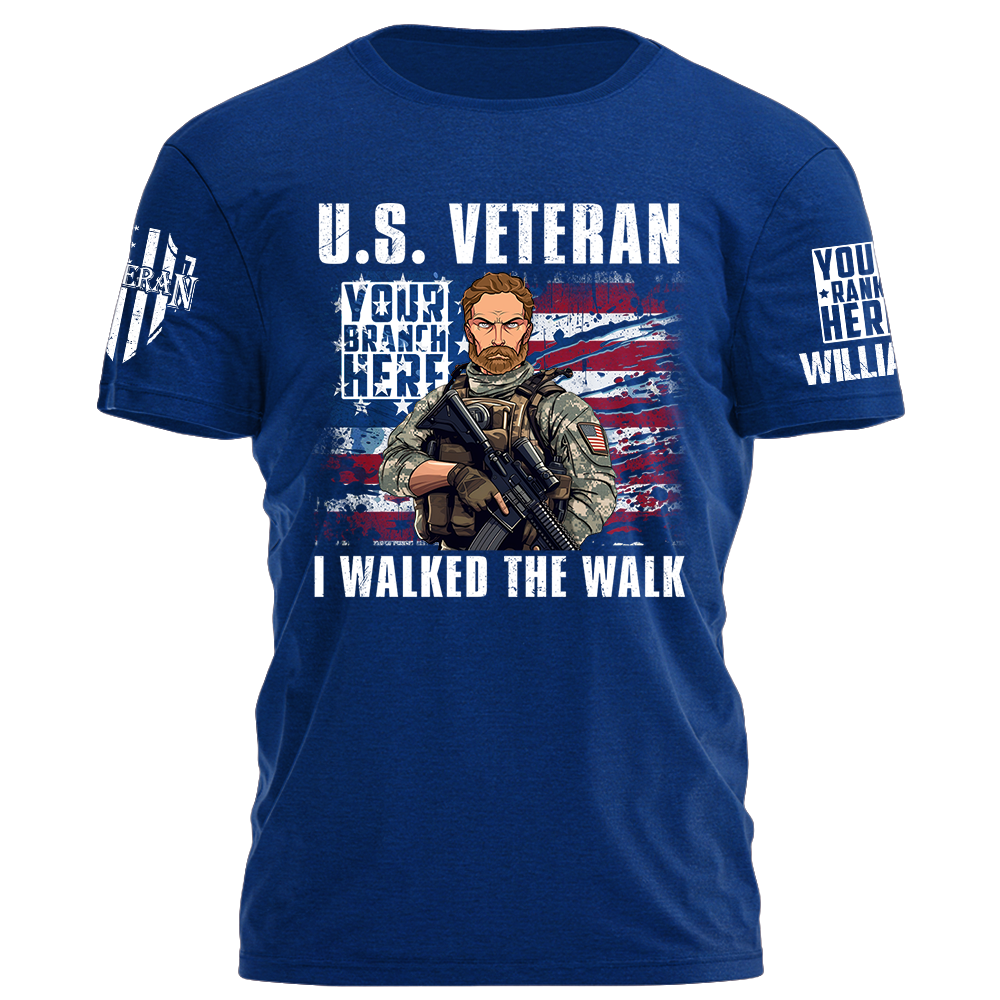 U.S. Veteran I Walked The Walk Personalized Shirt For Veteran H2511